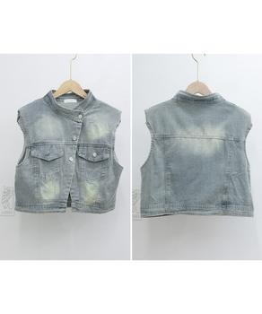 デニムベスト レディース デニムチョッキ 送料無料 即日発送-8