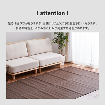 PP柄上敷き い草風花ござ 団地間6畳 水洗いOK 日本製 ライアン 送料無料-14