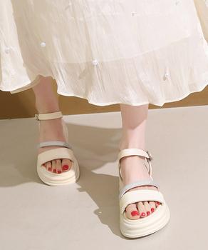 厚底サンダル ラインストーン レディース ボリュームソール靴 送料無料 即日発送-6