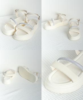 厚底サンダル ラインストーン レディース ボリュームソール靴 送料無料 即日発送-7