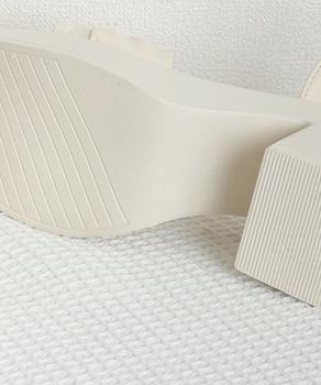 太ヒールサンダル レディース リボン風 送料無料 即日発送-9