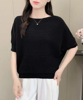 サマーニットトップス ドルマンスリーブ夏 送料無料 即日発送-2