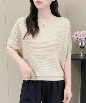 サマーニットトップス ドルマンスリーブ夏 送料無料 即日発送-4