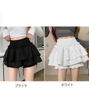 ミニティアードスカート フリルスカート夏 送料無料 即日発送-1