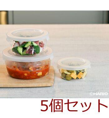 耐熱ガラス製保存容器丸600 ×5個セット 送料無料 即日発送-2