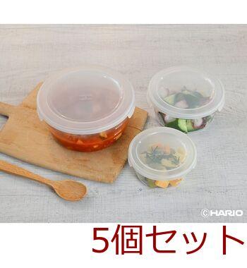 耐熱ガラス製保存容器丸600 ×5個セット 送料無料 即日発送-3
