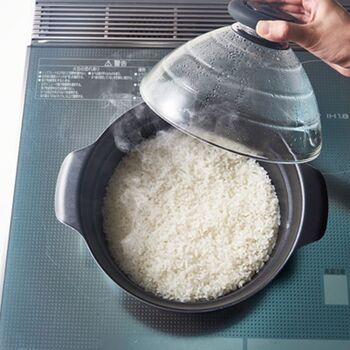 フタがガラスのIH対応ご飯釜雪平 送料無料 即日発送-2