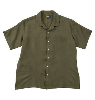 大きいサイズ Mc.S.P ポリサッカーオープン半袖シャツ 3L 4L 5L 6L 8L カーキ ラッピング可 送料無料 即日発送-4