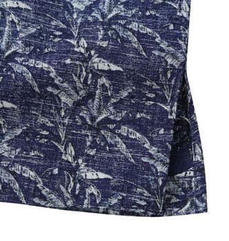 大きいサイズ H by FIGER 裏使い総柄プリントオープン半袖シャツ 3L 4L 5L 6L ネイビー ラッピング可 送料無料 即日発送-5