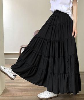 ティアードスカート ロングスカート 送料無料 即日発送-2