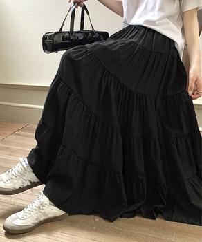 ティアードスカート ロングスカート 送料無料 即日発送-4