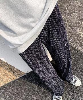 プリーツパンツ きれいめワイドパンツ春夏 送料無料 即日発送-4