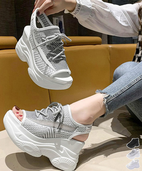 オープントゥスポーティーサンダル 厚底靴 送料無料 即日発送-0