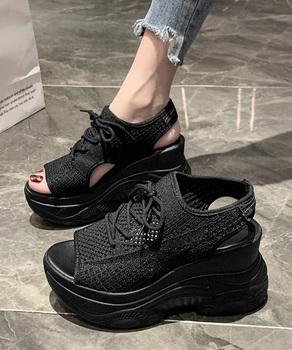 オープントゥスポーティーサンダル 厚底靴 送料無料 即日発送-2