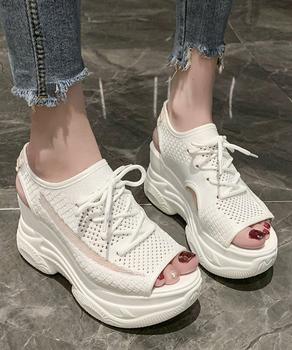 オープントゥスポーティーサンダル 厚底靴 送料無料 即日発送-4