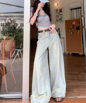 ハイウエスト デニムワイドパンツ 送料無料 即日発送-7