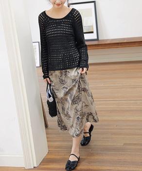 透かし編みトップス バッククロス春夏秋服 送料無料 即日発送-4