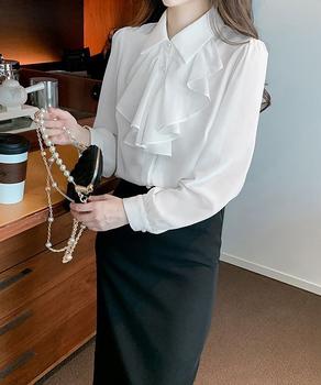 フリルリボンブラウス シャツブラウス 送料無料 即日発送-4