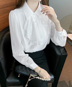 フリルリボンブラウス シャツブラウス 送料無料 即日発送-5