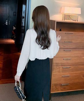 フリルリボンブラウス シャツブラウス 送料無料 即日発送-7