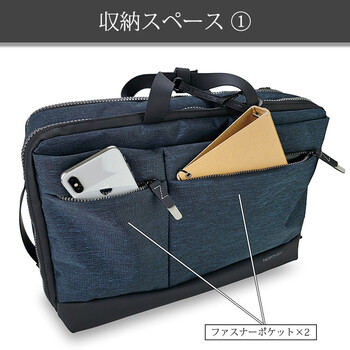 フォギー ブリーフケース2WAY ダブルルーム型S 22 5360 送料無料-2