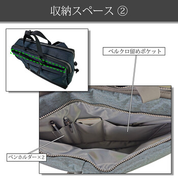 フォギー ブリーフケース2WAY ダブルルーム型S 22 5360 送料無料-3