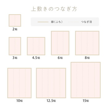 カーペット 洗えるい草風カーペット 江戸間4.5畳 柄上敷き 裏貼り モンド 3カラー 江戸間 送料無料-15
