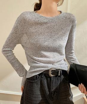 長袖Tシャツ レディース 無地 透け 送料無料 即日発送-5