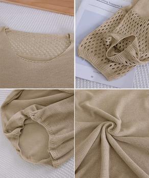 透かし編みニットトップス半袖サマーニット 送料無料 即日発送-9