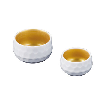 陶器 内金彩三ツ足小付 小 キッチン 迎春 日本製 3個セット 送料無料-1