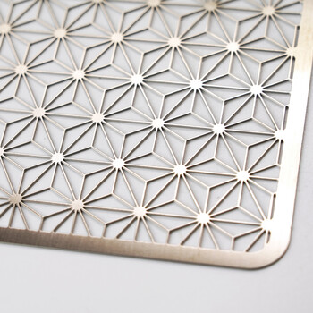 ステンレス 細密目皿 つるべ盛器用 麻の葉 大 日本製 送料無料-1