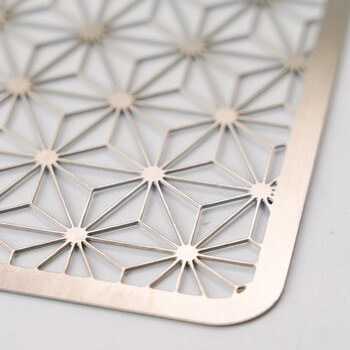 ステンレス 細密目皿 つるべ盛器用 麻の葉 中 日本製 送料無料-1