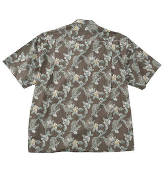 大きいサイズ Mc.S.P アロハブロードオープンカラー半袖シャツ 3L 4L 5L 6L グレー ラッピング可 送料無料 即日発送-1