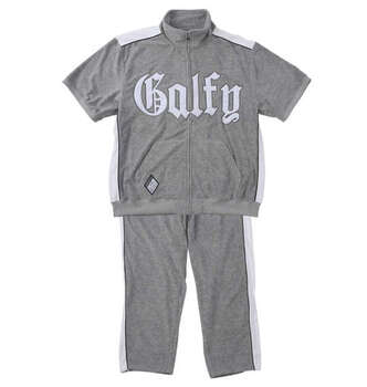 大きいサイズ GALFY ウェッサイ成金パイル半袖スタンドフルジップ3L 4L 5L 6L モクグレー ラッピング可 送料無料 即日発送-1