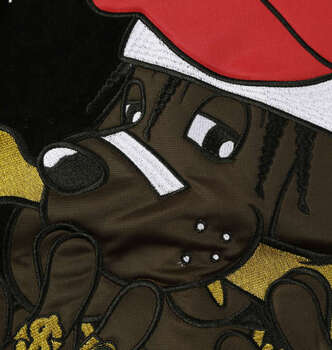 大きいサイズ GALFY ウェッサイ成金パイル半袖スタンドフルジップ3L 4L 5L 6L ブラック ラッピング可 送料無料 即日発送-3