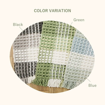 玄関マット 約50×80cm　屋内 洗濯機で洗える 綿100% ワッフル生地 エルフ 3カラー 約50×80cm 送料無料-5