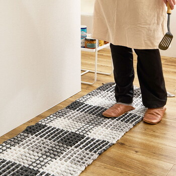 キッチンマット 約45×120cm 洗濯機で洗える 綿100% ワッフル生地 エルフ 3カラー 3サイズ 送料無料-10