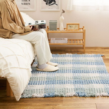 キッチンマット 約45×120cm 洗濯機で洗える 綿100% ワッフル生地 エルフ 3カラー 3サイズ 送料無料-13