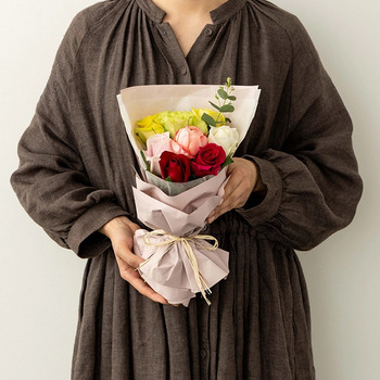 フリルカラフル８本＆７種のフルーツのパウンドケーキ ４個入 メッセージカード付 ラッピング済 送料無料-2