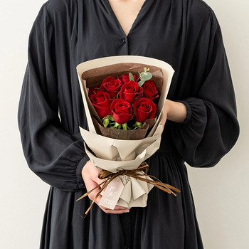 ホシファーム フリルブーケルージュ８本＆ホシフルーツ煌めき果実のカップケーキ３個入 メッセージカード付 ラッピング済 送料無料-2