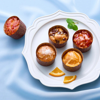 ホシファーム フリルブーケルージュ８本＆ホシフルーツ煌めき果実のカップケーキ３個入 メッセージカード付 ラッピング済 送料無料-3