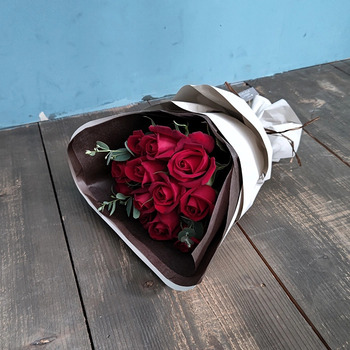 ホシファーム フリルブーケルージュ８本＆ホシフルーツ煌めき果実のカップケーキ３個入 メッセージカード付 ラッピング済 送料無料-6