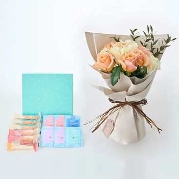 フリル１２本ホワイトオレンジ＆ミルフイユとウェッジウッドティーバッグセット１１個入 メッセージカード付 ラッピング済 送料無料-1