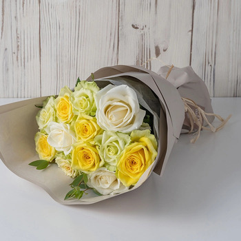 フリル１２本ホワイトイエローグリーン＆ミルフイユとウェッジウッドティーバッグセッ メッセージカード付 ラッピング済 送料無料-2