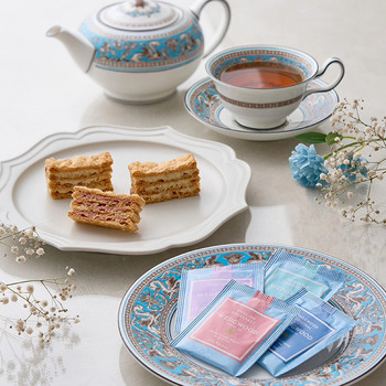 フリル１２本カラフル＆ミルフイユとウェッジウッドティーバッグセット１１個入 メッセージカード付 ラッピング済 送料無料-4