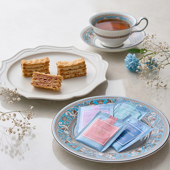 フリル１２本ピュア＆ミルフイユとウェッジウッドティーバッグセット１１個入 メッセージカード付 ラッピング済 送料無料-4