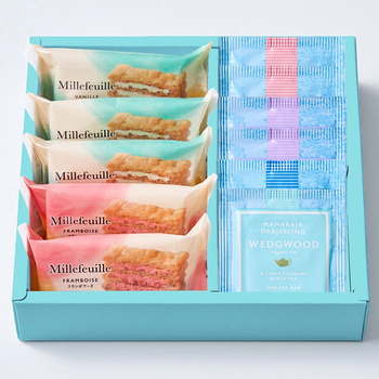 フリル１２本ルージュ＆ミルフイユとウェッジウッドティーバッグセット１１個入 メッセージカード付 ラッピング済 送料無料-5