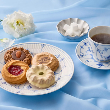 フリル１２本ホワイトオレンジ＆４種の焼き菓子とＲＣＤＣ コーヒーセット７個入 メッセージカード付 ラッピング済 送料無料-3