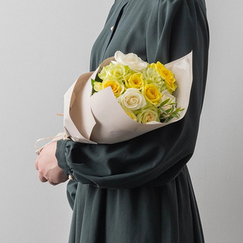 フリル１２本白黄緑＆４種の焼き菓子とＲＣＤＣ ドリップコーヒーセット７個入 メッセージカード付 ラッピング済 送料無料-5