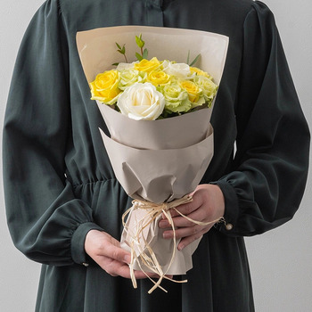 フリル１２本白黄緑＆４種の焼き菓子とＲＣＤＣ ドリップコーヒーセット７個入 メッセージカード付 ラッピング済 送料無料-6